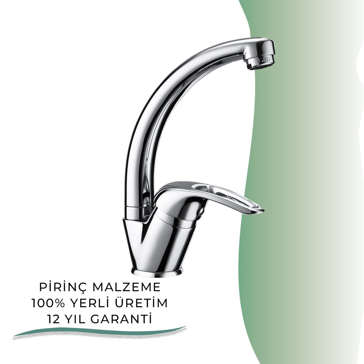 İGK YAPI - GPD Adrio Tek Gövde Lavabo Bataryası  (MTL120)