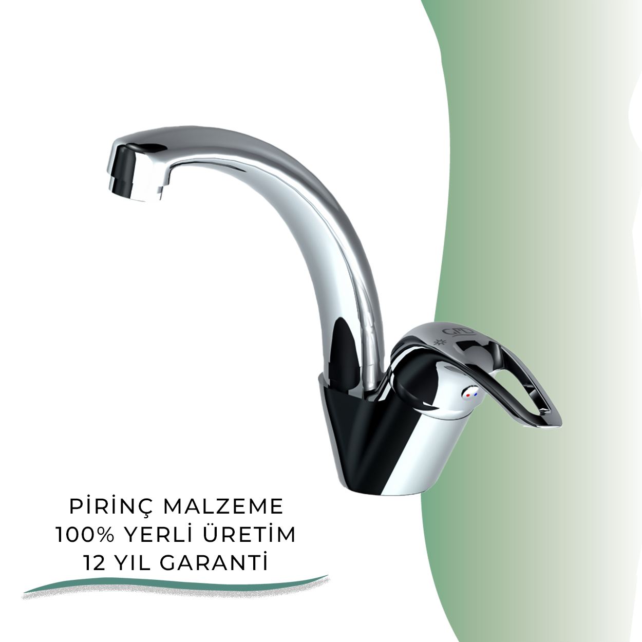 İGK YAPI - GPD Adrio Tek Su Girişli Tek Gövde Lavabo Bataryası  (MTT120)